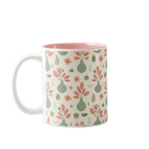 Weiches Blumenvase-Muster - Blush-Pink-Akzent