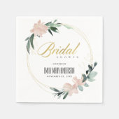 WEICHES BLUSH FLORAL WATERCOLOR BRAUTPARTY SERVIETTE (Vorderseite)