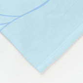 Weiches botanisches blaues Blattmuster Fleecedecke (Ecke)