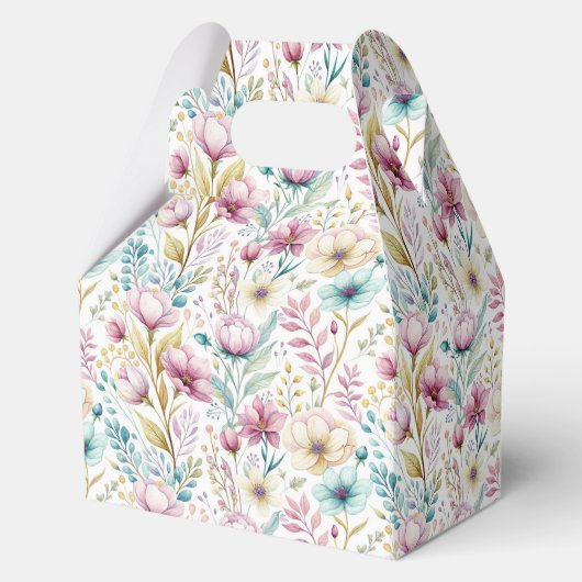 Weiches botanisches Ostergesteck-Design Geschenkschachtel (Vorderseite)