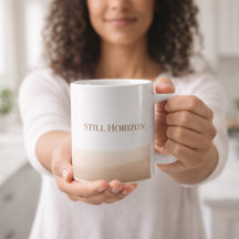 Weiches braunes Horizon-Klassik-Mug, 0,33 l