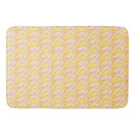 Weiches Buttergelbes Blumenblattmuster Badematte