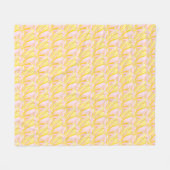 Weiches Buttergelbes Blumenblattmuster  Fleecedecke (Vorderseite (Horizontal))