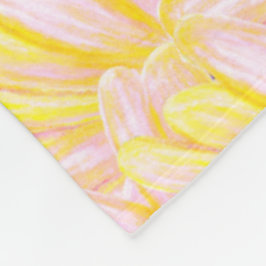 Weiches Buttergelbes Blumenblattmuster Fleecedecke