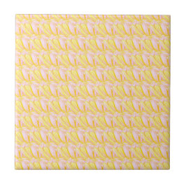 Weiches Buttergelbes Blumenblattmuster Fliese