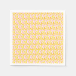 Weiches Buttergelbes Blumenblattmuster Serviette
