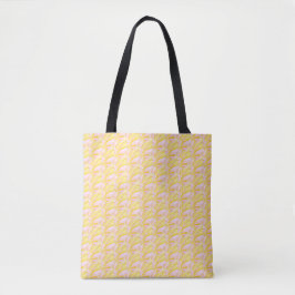 Weiches Buttergelbes Blumenblattmuster Tasche