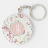 Weiches Deko-Muster des Monogramm-| Schlüsselanhänger (Rückseite)