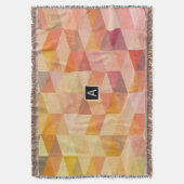 Weiches Dreieck-Geometrisches Muster | Monogrammie Decke (Vorderseite Vertikal)