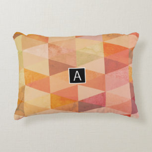Weiches Dreieck-Geometrisches Muster Monogrammie Dekokissen