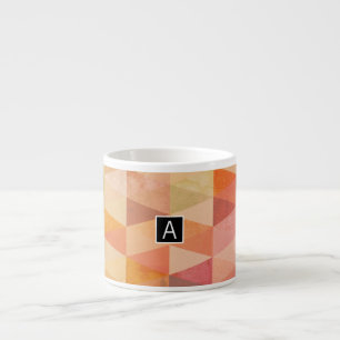 Weiches Dreieck-Geometrisches Muster Monogrammie Espressotasse