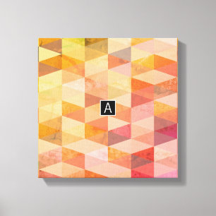 Weiches Dreieck-Geometrisches Muster Monogrammie Leinwanddruck