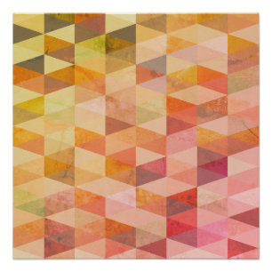 Weiches Dreieck-Geometrisches Muster Poster