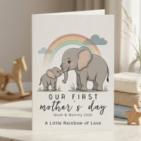 Weiches Elefant-Mama-Baby-Erste-Muttertagsliebe