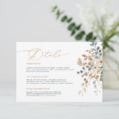 Weiches, erdgrünes Ton, Blumenfarbe Details Begleitkarte (Stehend Vorderseite)