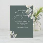 Weiches Eukalyptus-Blätter Einladung (Stehend Vorderseite)