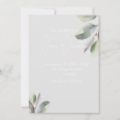 Weiches Eukalyptus-Blätter Einladung (Vorderseite)