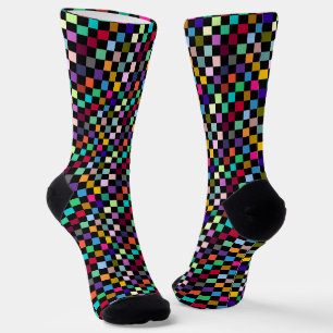 Weiches farbenfrohes kariertes Musterdesign Socken