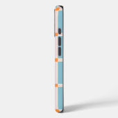 Weiches Farbrastermuster mit warmer Akzent-Minimal Case-Mate iPhone Hülle (Rückseite / Links)