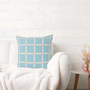 Weiches Farbrastermuster mit warmer Akzent-Minimal Kissen
