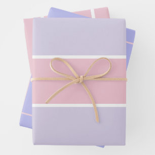 Weiches Farbvertikalstreifenmuster-Design Geschenkpapier Set