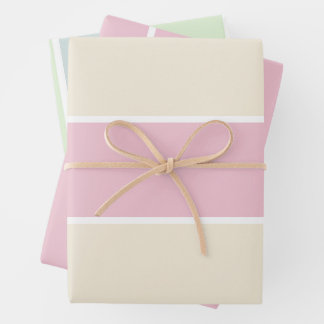 Weiches Farbvertikalstreifenmuster-Design Geschenkpapier Set