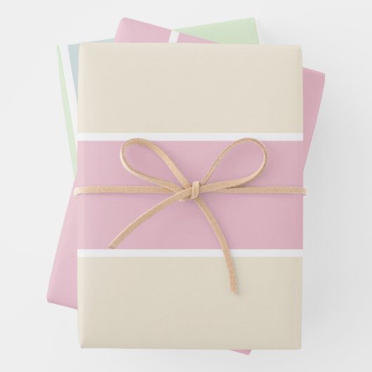 Weiches Farbvertikalstreifenmuster-Design Geschenkpapier Set (Beispiel)