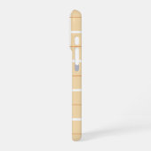 Weiches Farbvertikalstreifenmuster-Punkt-Design iPhone Hülle (Linke Seite)
