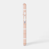 Weiches Farbvertikalstreifenmuster-Punktdesign iPhone 16 Hülle (Linke Seite)