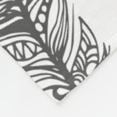 Weiches Feder-Gekritzel Fleecedecke (Ecke)