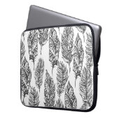 Weiches Feder-Gekritzel Laptopschutzhülle (Vorderseite Links)