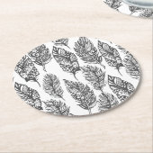 Weiches Feder-Gekritzel Runder Pappuntersetzer (Angewinkelt)