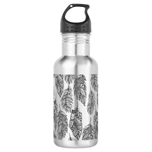 Weiches Feder-Gekritzel Trinkflasche (Vorderseite)