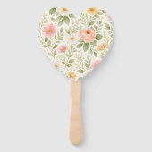 Weiches Florales Aquarellmuster Fächer (Rückseite)