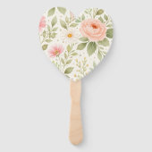 Weiches Florales Aquarellmuster Fächer (Vorderseite)