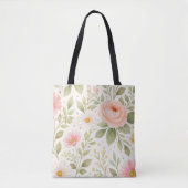 Weiches Florales Aquarellmuster   Tasche (Vorderseite)