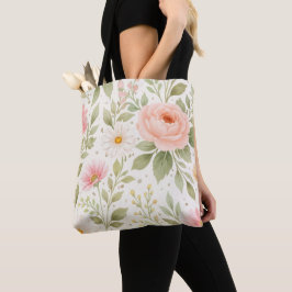 Weiches Florales Aquarellmuster Tasche