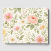 Weiches Florales Wasserfarbenmuster Gästebuch (Rückseite)