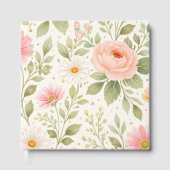 Weiches Florales Wasserfarbenmuster Gästebuch (Vorderseite)
