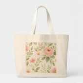 Weiches Florales Wasserfarbenmuster Jumbo Stoffbeutel (Vorne)