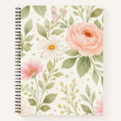 Weiches Florales Wasserfarbenmuster Notizblock (Vorderseite)