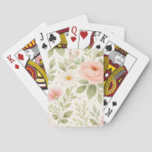 Weiches Florales Wasserfarbenmuster Spielkarten (Rückseite)