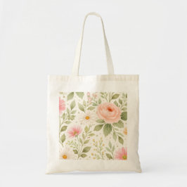 Weiches Florales Wasserfarbenmuster Tragetasche