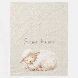 Weiches Fluffiges Schlafendes Schaf Fleecedecke