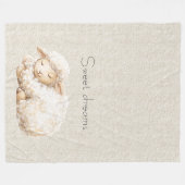 Weiches Fluffiges Schlafendes Schaf Fleecedecke (Vorderseite (Horizontal))