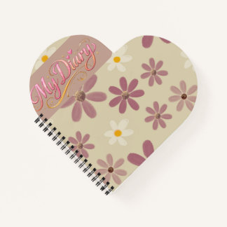Weiches Gänseblümchen-Blumenmuster in Mauve und Cr Notizblock