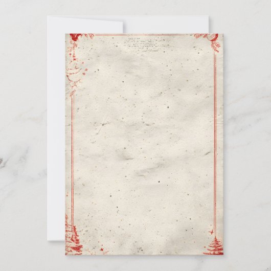 Weiches, geertetes Papier mit abgeschliffener Kant Einladung (Vorderseite)