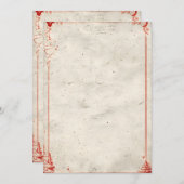 Weiches, geertetes Papier mit abgeschliffener Kant Einladung (Vorne/Hinten)