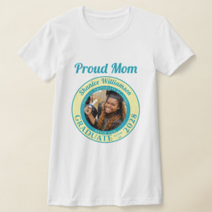 Weiches gelbes Foto Moderne Abschluss Stolz Mama T-Shirt