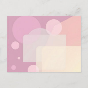 Weiches geometrisches Design in rosa Lavendel Postkarte